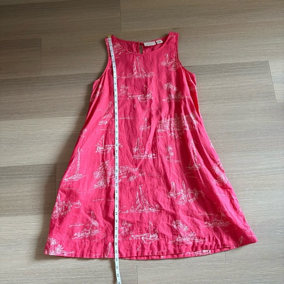Cynthia Rowley Coral Pink 100% Linen Mini Dress - Coastal • Nautical • Summer - Picture 11 of 11